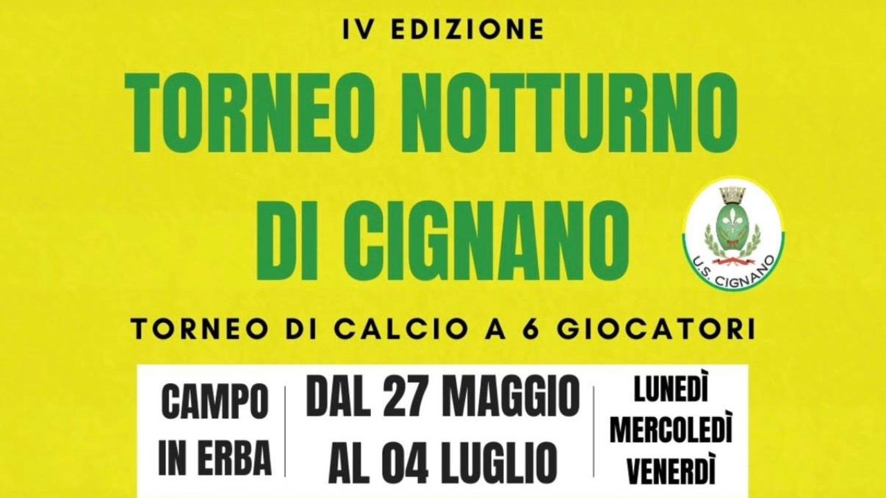 Al via la quarta edizione del Torneo notturno di Cignano